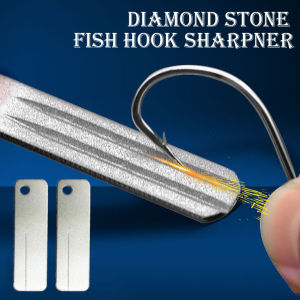 Pocket Diamond Stone Sharpener Keychain for Fish Hook Finger Nail File Outdoor Camping Tool
