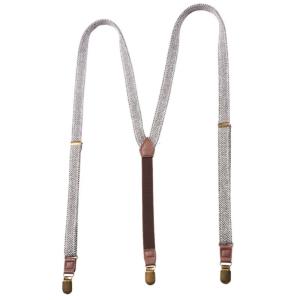 2cm Width Suspenders for Mens Pants with Metal Clip Elastic Brace Strap for Various Body Size Business Pants Accessory