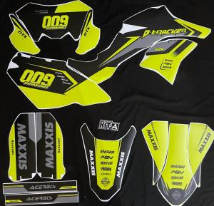 Decal New Dtracker motif hitam hijau stabilo D-A4-288