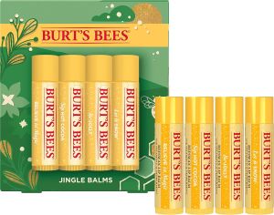 Burts Bees Jingle Balms Lip Balm Holiday Gift Set Natural Moisturizing Lip Balm 4 Tubes