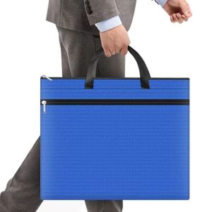 EDDY SONG Oxford Cloth A3 Portable File Bag Zipper File Organizer A3 File Bag Durable Waterproof Documents Bag Student