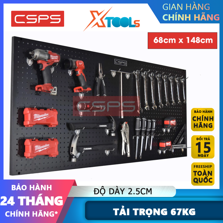 Vách lưới treo tường CSPS 68x148cm, tấm treo dụng cụ thép dập nguyên ...