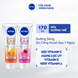 Bộ 2 Tinh Chất Dưỡng Thể NIVEA Vitamin Serum Dưỡng Sáng Da Sau 7 Ngày 170ml - 93830/99193/99189/99191