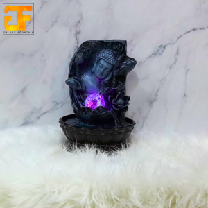 Tranquil Zen Buddha Water Fountain with LED Crystal Light