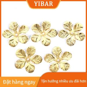YIBAR 50 cái bộ cổ điển kim loại hoa Filigree Slice Charms trang sức DIY Craft phát hiện