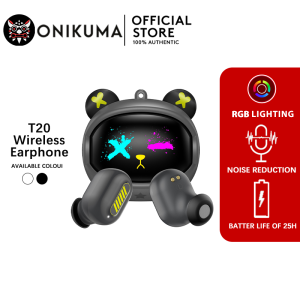 Onikuma T20 TWS Earbuds Bluetooth Earphones Wireless Headphones With Case Stereo Sound Strong Bass