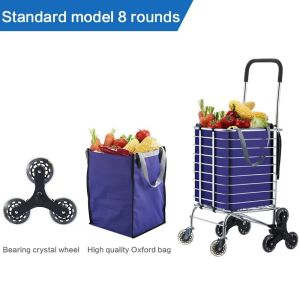 GIANXI  Foldable Trolley Shopping Cart Troli Trolley Bakul Pasar Climb Stairs Aluminum Alloy Rack
