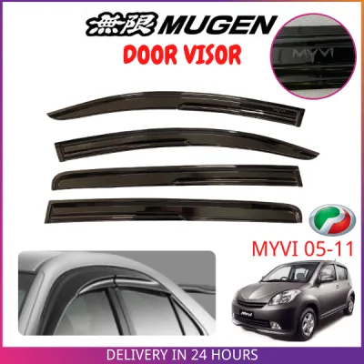Perodua myvi 2005 - 2011 / myvi old Door Visor Mugen Style Acrylic Wind Deflector Air Press (4PCS/SET)
