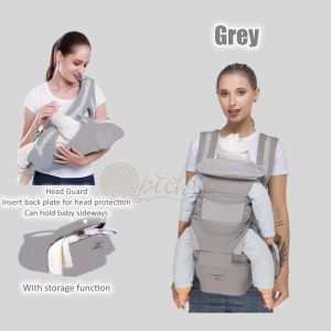 Qpickle Multi-Function Ergonomic Baby Carrier With Hip Seat | Breathable Adjustable Newborn Carrier | Baby Sling Carrier