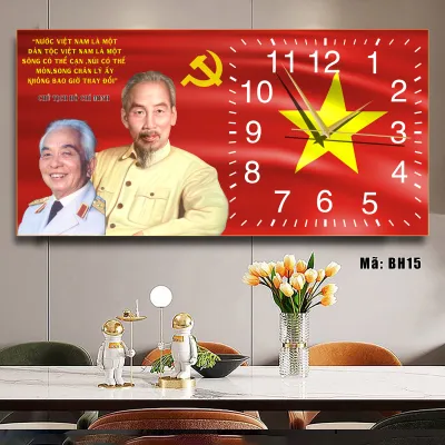 Đồng hồ tráng gương 5D in ảnh Bác Bác Hồ Bác Giáp Bác Trọng ĐH cao cấp tặng pin đinh treo không cần khoan tường