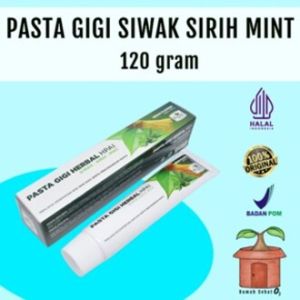 Pasta Gigi Herbal HNI HPAI Siwak Mint Sirih Propolis Cengkeh Sensitif Mint Bebas Fluroride Free