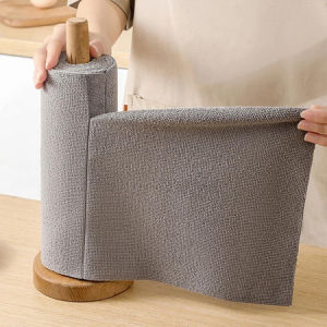 20 Lembar Kain Lap Microfiber Dapur Roll Kain Lap Minyak Tissue Dapur Roll Gulung Serbaguna Anti Minyak Bisa Dicuci Pakai Ulang Anti Woven