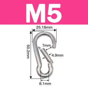 TCT-ตะขอคาราบิเนอร์ สแตนเลส เกรด 304 แข็งแรง รับน้ำหนักได้ ไม่เป็นสนิม