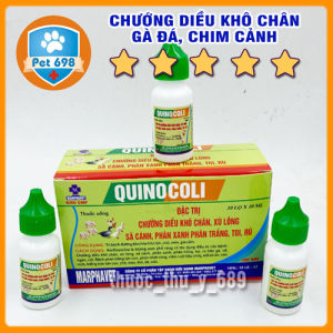Hộp 10ml x 10 lọ QUINOCOLI Chữa bệnh đường tiêu hóa chuyên dùng cho Gà đá chim cảnh PET-698