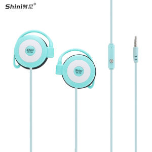 Universal Earphone Microphone Game Creative New Ear Hanging Headphones Sports Running Students Mobile-Phone Computer Wire Control Karaoke Eating Chicken Headset Calls Black and White Blue Pink Headphones