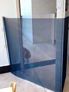 Auto Retractable Pet Gate Baby Safety Gate Portable Pet Isolated Fence Anti-cat Running Out Safety Mesh Net