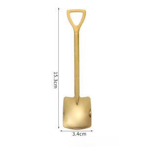 5PCS Shovel Spoon Stainless Steel Ice Cream Dessert Spoon Fruit Spoon Digging Party Tableware