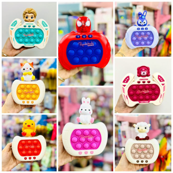 Máy Game POP IT Thế Hệ Mới Gấu Dâu, Elsa, Spiderman, Cừu, Kuromi Nhạy ...