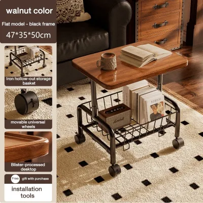 Movable Sofa Side Table Coffee Table Corner Table Nordic Side Cabinet Home Bedroom Storage Rack