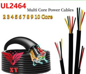 Copper Signal Cable 2 3 4 5 6 7 8 9 10 Core 16-28AWG Insulated Black PVC Sheath Power Wire UL2464 Flexible Electronic Audio Wire