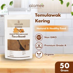 ALAMEE Temulawak Kering Dried Curcuma Iris Rempah Organik Temu Lawak Bumbu Masakan Seasoning 50gr