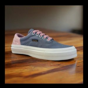 Sepatu anak terbaru sneaker kasual fashion santay skate grey peach
