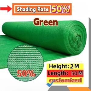 Sunshade Net Black/Green 50%/70%/90%shading rate for Greenhouse Garden - 2Mx100M Outdoor Farm Use