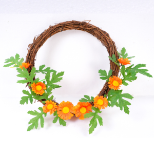 Tanaman Hias Bunga Aster Plastik Kayu Lingkaran Ornamen Gantung Artificial Buatan COD PBP125