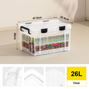 Citylife Anti-Humidity Storage Box Stackable Strong Storage Container Box Stackable Storage Organizer 26L/40L/55L