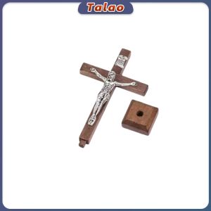 Crucifix Wall Cross Wooden Cross With Stand Jesus Cross Decor 1Pc