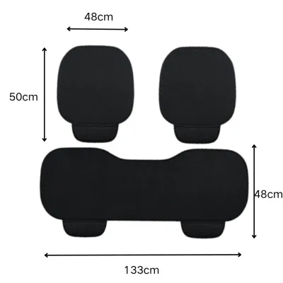 3 Pack Premium Linen Car Seat Covers - Universal Fit Non-Slip Water Resistant Seat Protectors with Breathable Fabric for Auto Truck SUV & Motorcycle Accessories