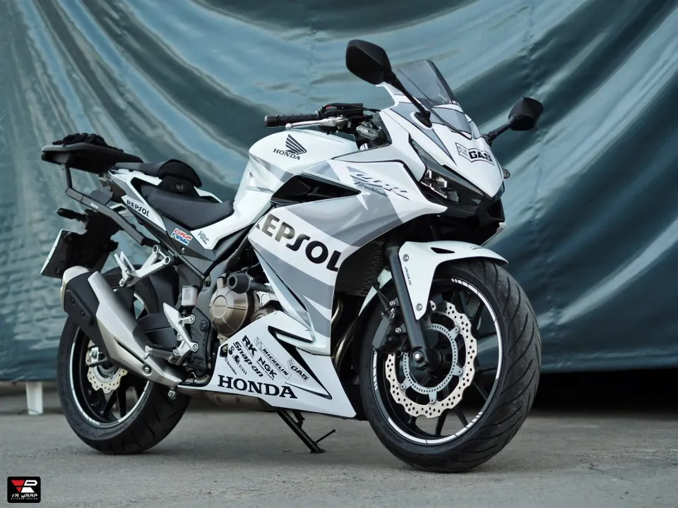 สติ๊กเกอร์ HONDA Cbr500r New ลาย REPSOL สีเทา