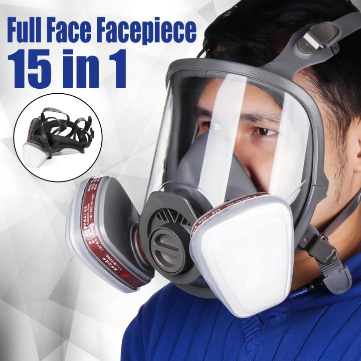 Free Shipping 15 in 1 Full Facepiece Respirators Gas Respirator with ...