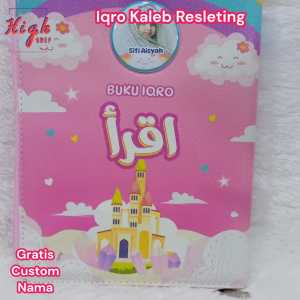 Iqro Sleting Milenial QR Code Full Color Iqro Kaleb Resleting Zipper Souvenir Kado Ulang Tahun Anak Bisa Tambah Nama dan Foto