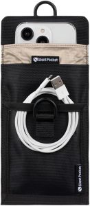SLNT Faraday Phone Sleeve - Lock Out Tag Out Signal Blocking Pouch (Small) Weatherproof Nylon Lockable Metal D-Ring Closure Clear ID Window Fits Smartphones and Key Fobs