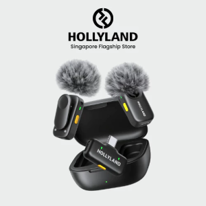 Hollyland Lark A2 Duo Wireless Microphone - Clip & Go AI Noise Cancellation Safety Track