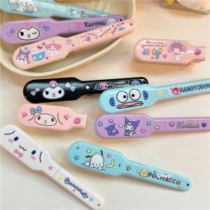 Sanrio Foldable Comb Kuromi Cinnamoroll Hello Kitty Melody Mini Travel Portable Hairdressing Comb Massage Comb