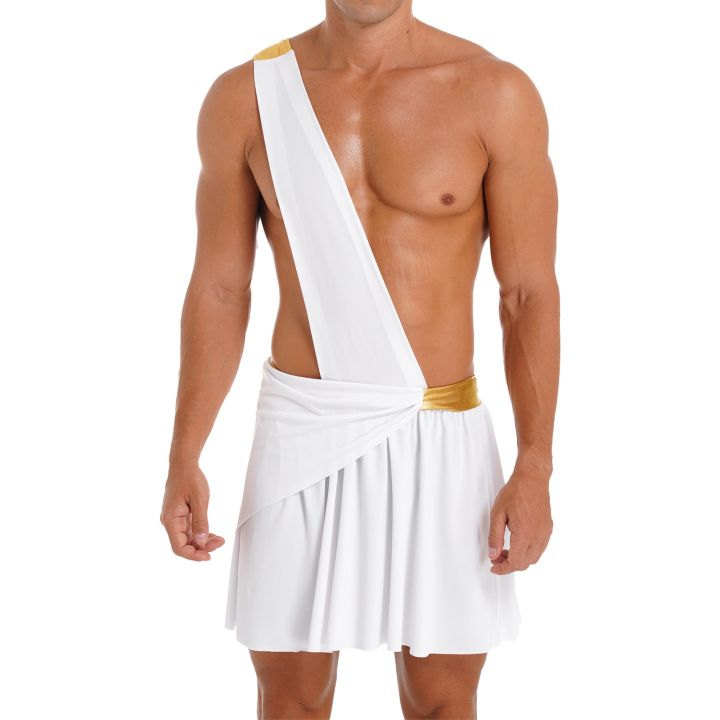Men's Halloween Role Play Costumes One Shoulder Ancient Greek God