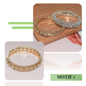 Gelang Kristal Wanita warna Emas Silver Bracelet Jewelry Aksesoris Tangan Berlian Imitasi Pesta