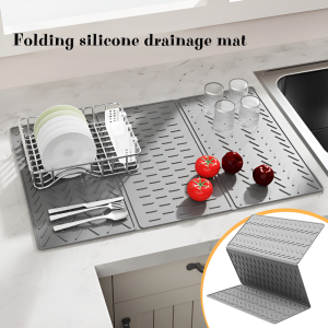 Placemat Food Grade Silicone Dishwashing Silicone Insulation Mat Dry Convenient Storage Counter