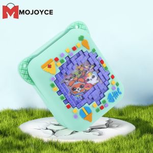 MOJOYCE Silicone Protective Cover with Lanyard Carrying Travel Case Shockproof Anti Drop 3D Food Print for Digital Pet Interactive Virtual