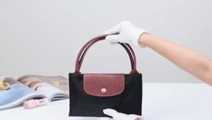 Jualan Panas@beg longchamp asli Le Pliage pemegang pendek S Beg Tote Beg Beli-belah kalis air boleh dilipat