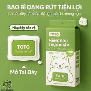 Túi màng bọc thực phẩm dạng rút treo tường TOTO chất liệu PE an toàn chun co giãn siêu dai và đàn hồi tốt hàng chuẩn loại 1