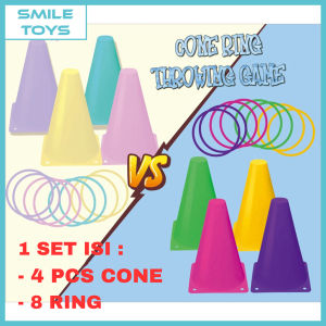 Mainan Anak Cone Kerucut Plus Ring / Cone Kerucut Latihan Olahraga / Cone Rintangan / Lempar Cincin