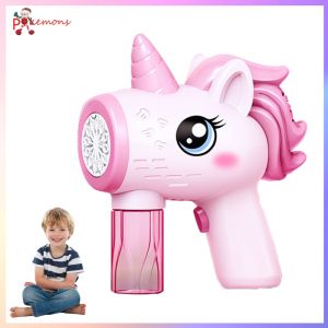Colorful Electric Bubble with Unicorn Design and Light for Kids Outdoor Foam Toy