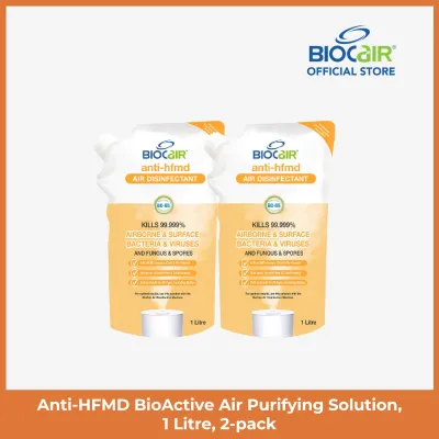 BioCair Anti-HFMD BioActive Air Purifying Solution 1 Litre 2-Pack