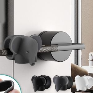 MUKANG Wall Protection Door Stop Anti-Collision Anti Collision Non-punchin Door Handle Crash Pad Handle Mute Self Adhesive Door Stopper Home Improvement