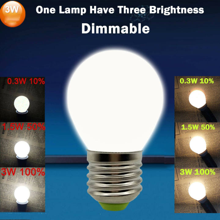Dimmable Threestage dimming LED White Bulbs E27 E26 220V Equival 30W