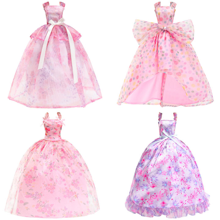 BARWA For Barbie Dress Bjd Doll Clothes Princess Deluxe Trailing ...