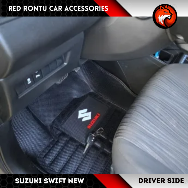 20182024 Suzuki Swift/ Dzire Premium Diamond Deep Dish Car Floor Rubber Matting (Anti Slip Car